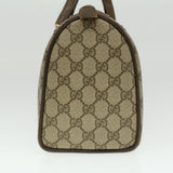 Gucci Web Sherry Line GG Canvas Boston Bag PVC Leather Beige Green 36638