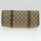 Gucci Web Sherry Line GG Canvas Boston Bag PVC Leather Beige Green 36638