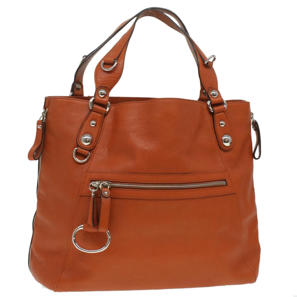 Gucci Shoulder Bag Leather Orange Brown 232952 36699