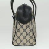 Gucci Sherry Line GG Canvas Hand Bag PVC Leather Navy Red 36723
