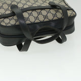 Gucci Sherry Line GG Canvas Hand Bag PVC Leather Navy Red 36723