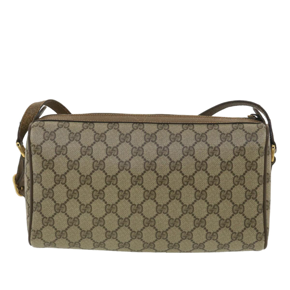 Gucci GG Canvas Web Sherry Line Shoulder Bag Beige Red 89.02.012 36784
