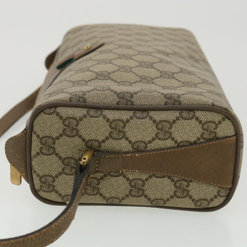 Gucci GG Canvas Web Sherry Line Shoulder Bag Beige Red 89.02.012 36784