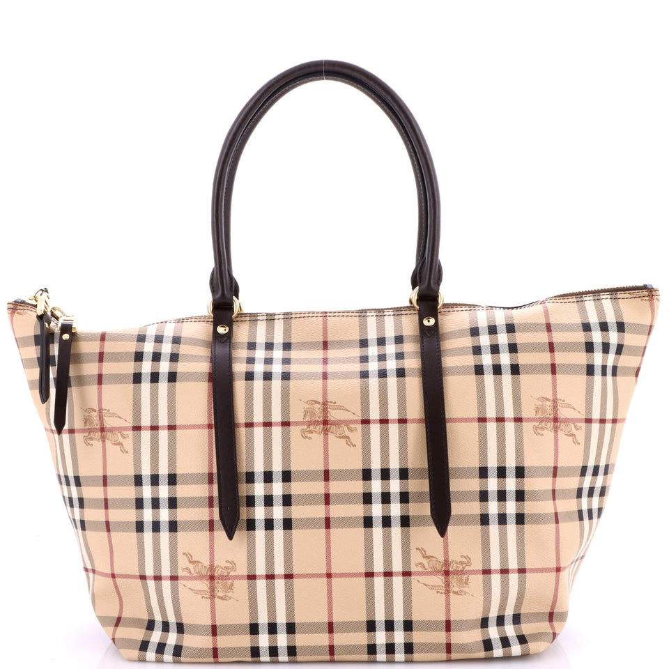 Burberry Salisbury Medium Haymarket Canvas Tote – Bags Junction