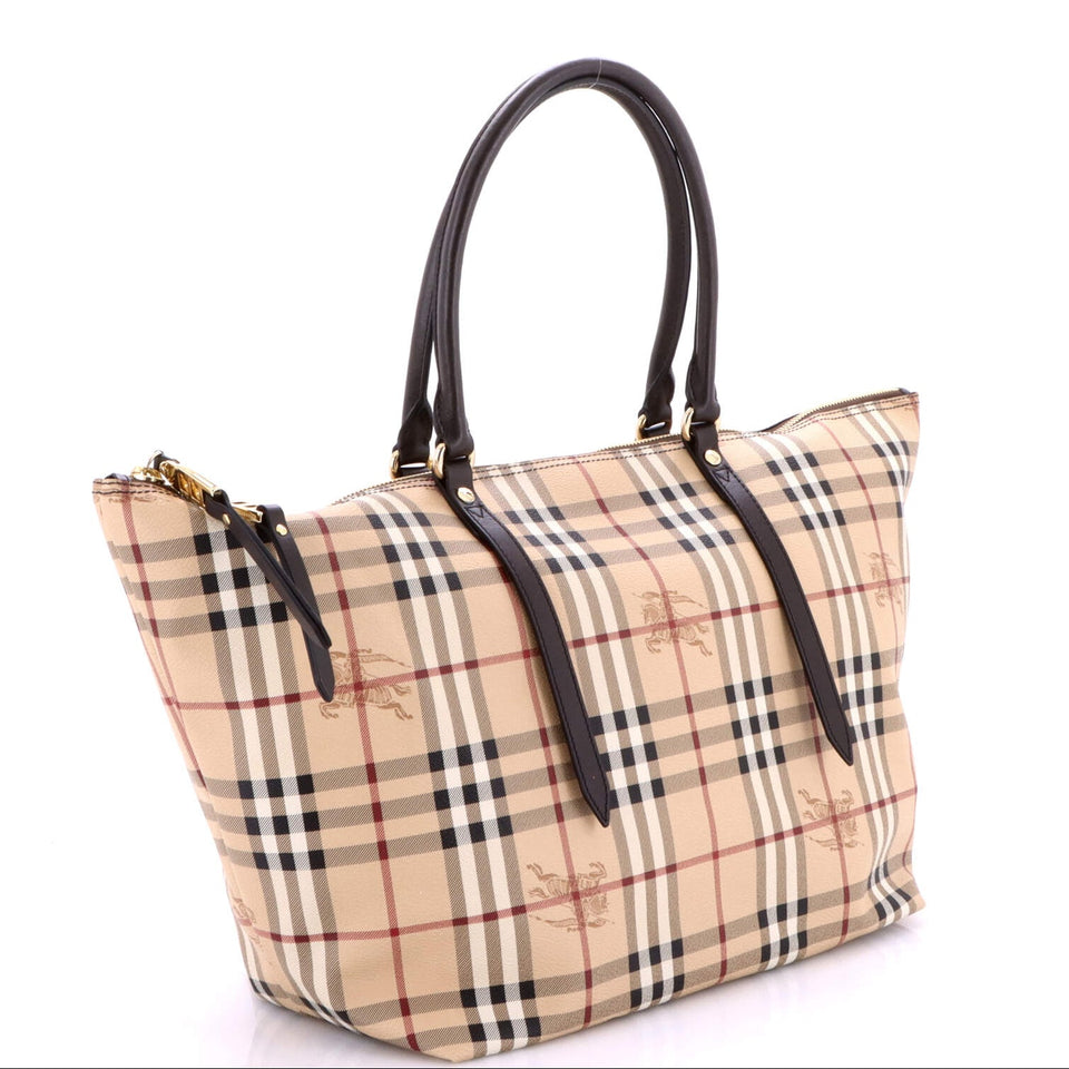 Burberry Salisbury Medium Haymarket Canvas Tote – Bags Junction