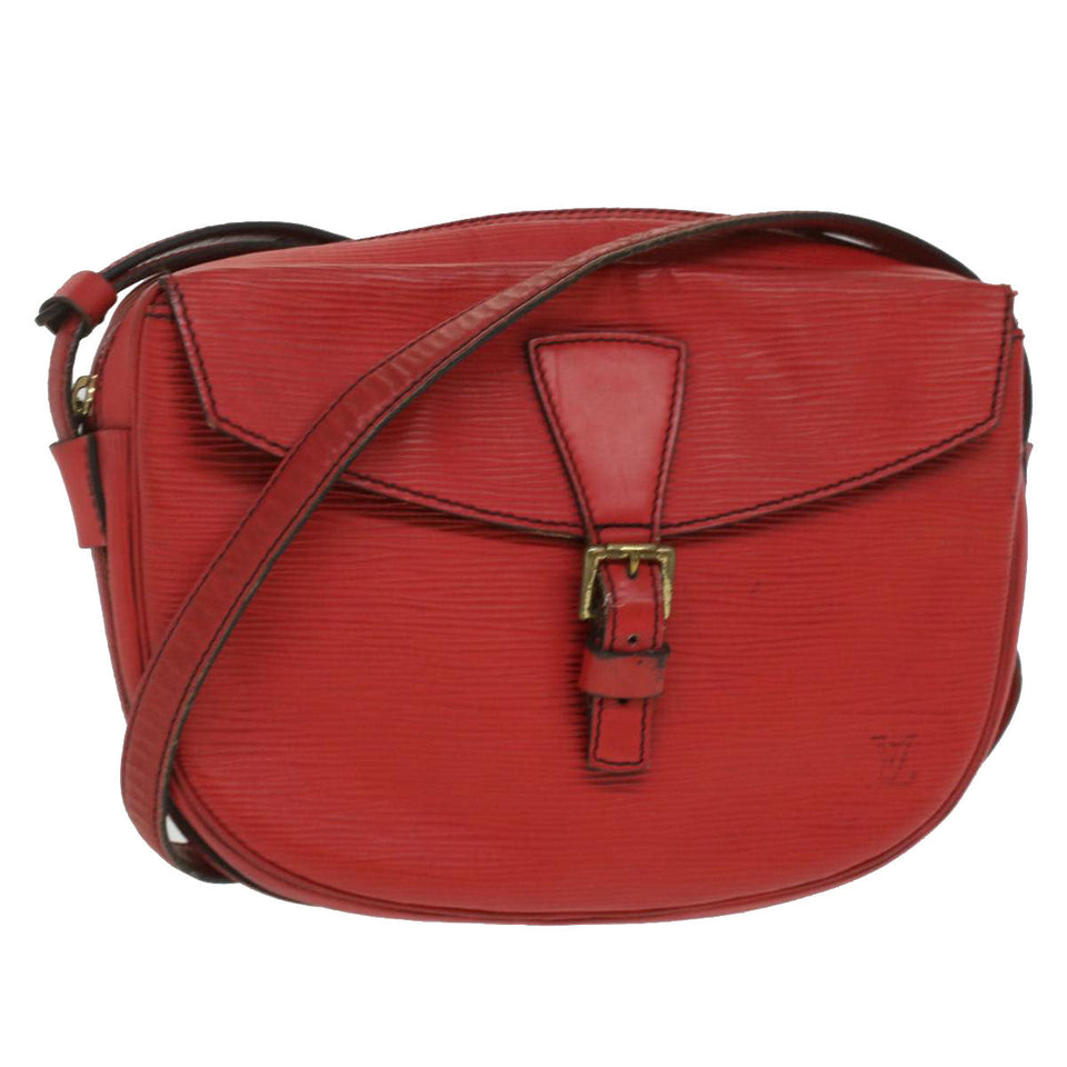 Louis Vuitton Epi June Feuille Shoulder Bag Red LV Auth
