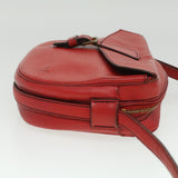 Louis Vuitton Epi June Feuille Shoulder Bag Red LV Auth