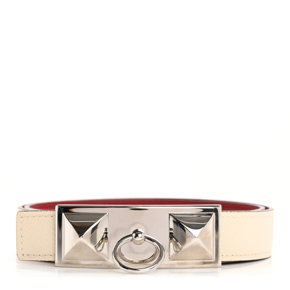 Hermes Epsom Swift 24mm Sydney Belt 80 32 Nata Rouge H