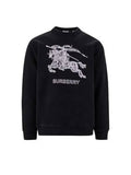 Luxury Burberry Embroidered EKD Logo Sweatshirt Black