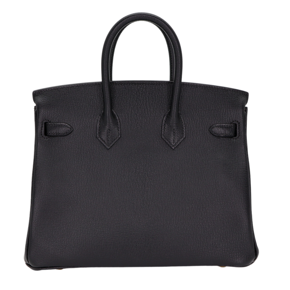 Hermes25cm Birkin HSS Black/ Gold Chèvre Gold Hardware