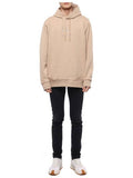 Luxury Burberry Embroidered EKD Cotton Hoodie Beige