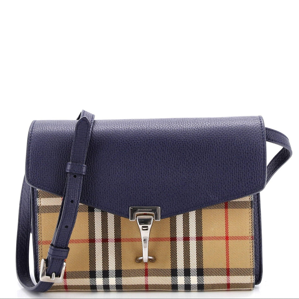 Burberry Macken Small Crossbody Bag in Leather & Vintage Check – Bags Junction