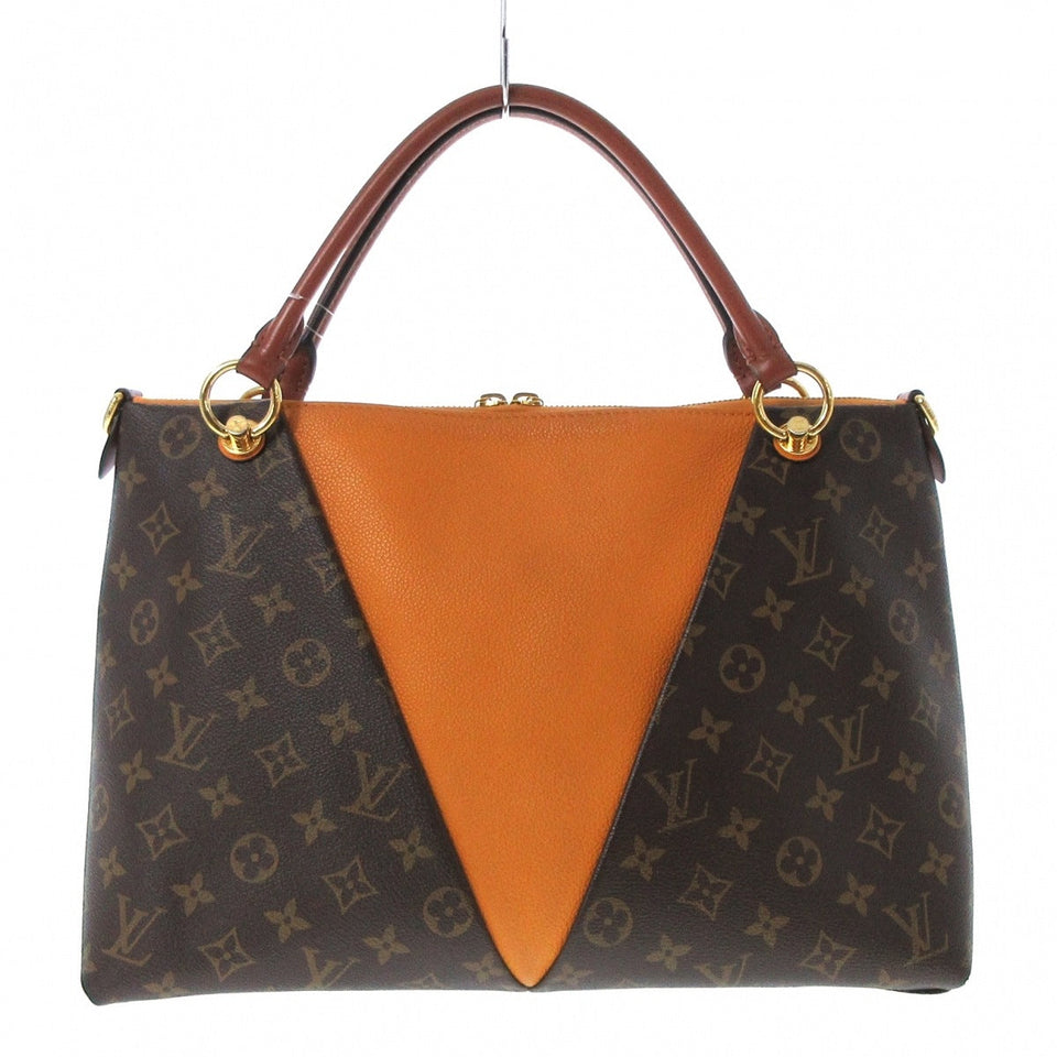 Louis Vuitton V tote MM  Mmonogram Canvas Grain Calf Leather Tote Bag