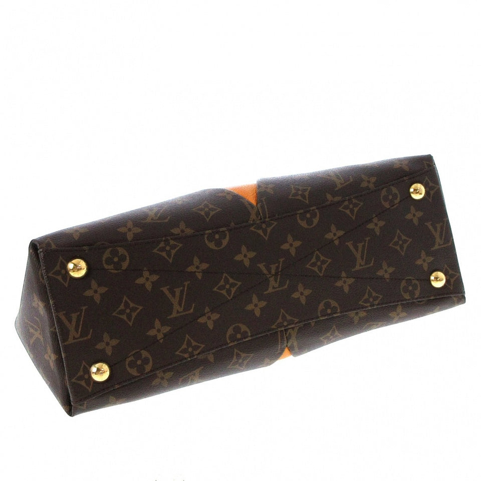 Louis Vuitton V tote MM  Mmonogram Canvas Grain Calf Leather Tote Bag
