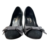 Chanel Suede Ribbon Pumps