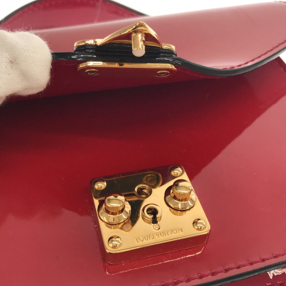 Louis Vuitton Monceau BB Handbag Rose Andian Patent Leather