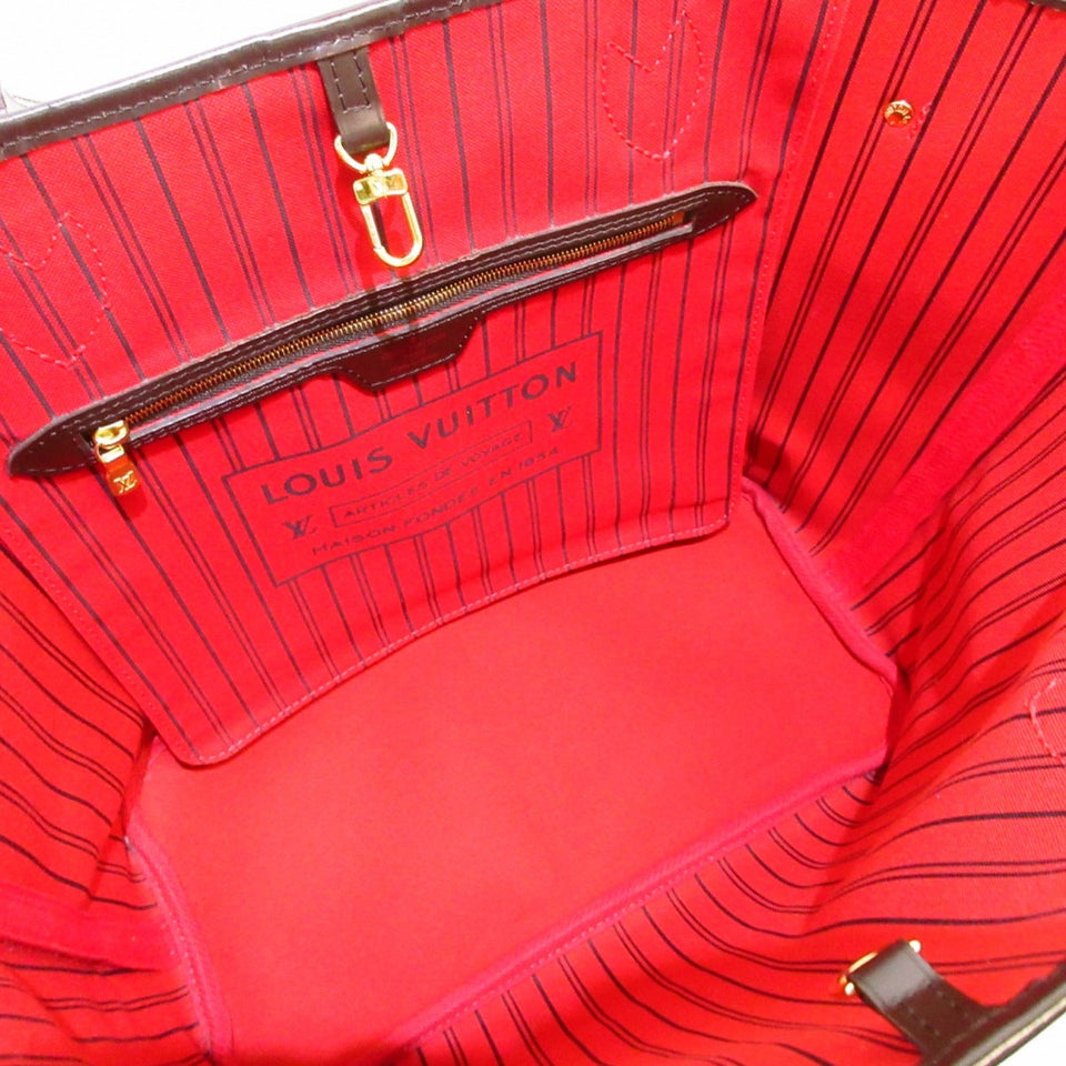 Louis Vuitton Neverfull MM Damier Canvas Tote Bag