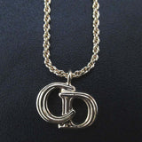 Christian Dior Logo Pendant Necklace