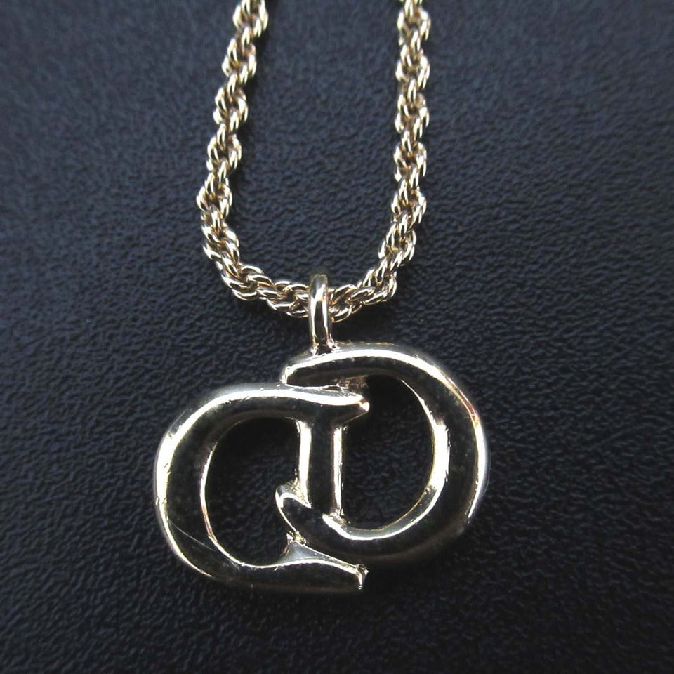 Christian Dior Logo Pendant Necklace