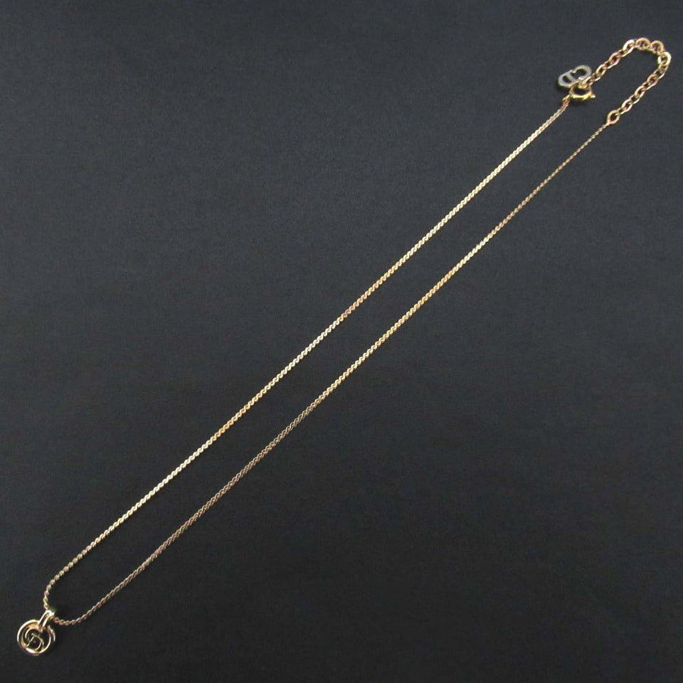 Christian Dior Logo Pendant Necklace