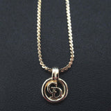 Christian Dior Logo Pendant Necklace