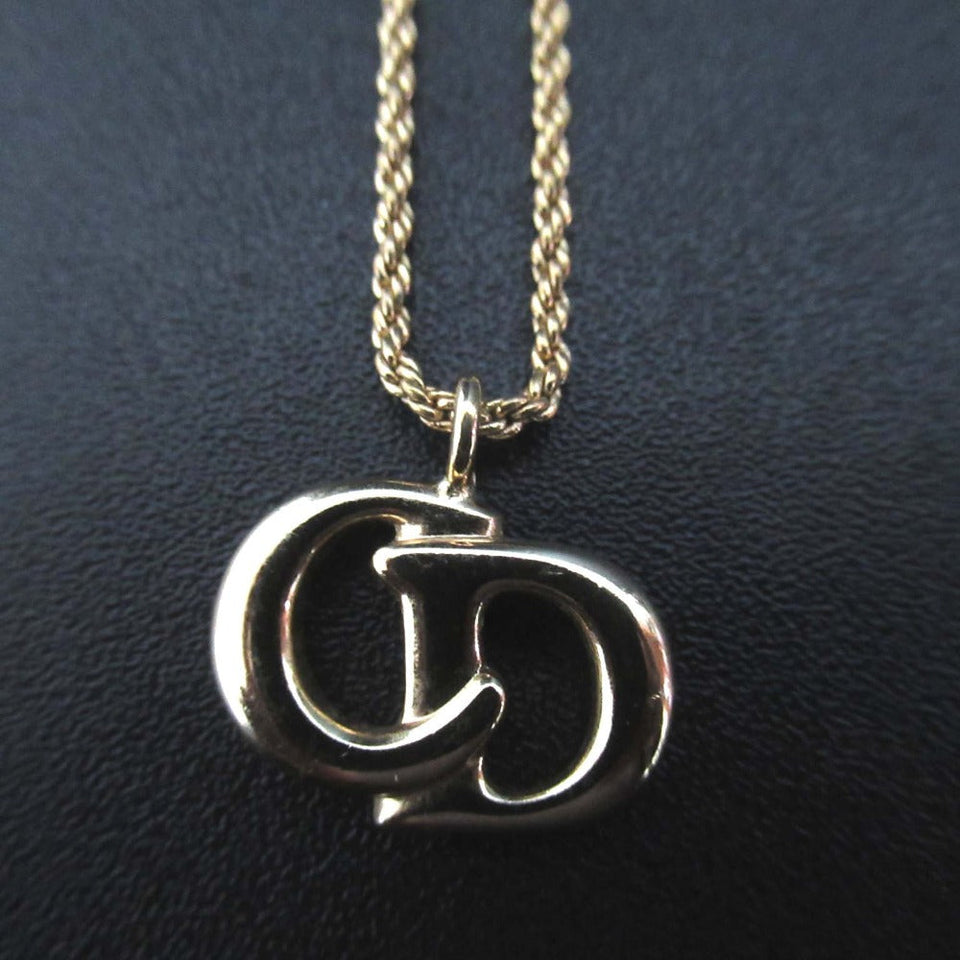 Christian Dior Logo Pendant Necklace
