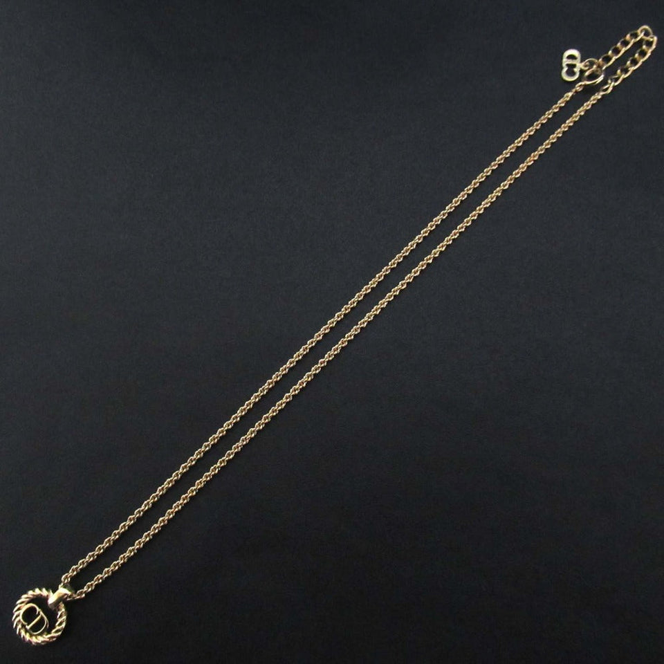 Christian Dior Logo Pendant Necklace