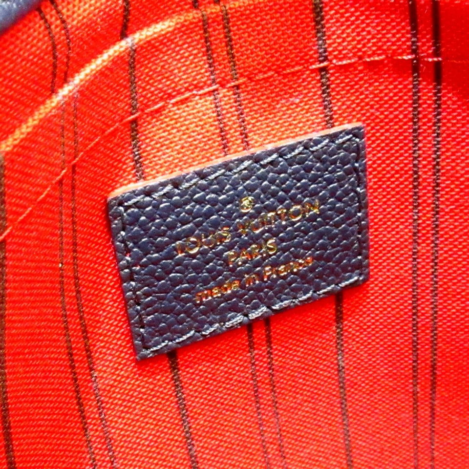 Louis Vuitton Montaigne BB Empreinte Leather Handbag Marine Rouge