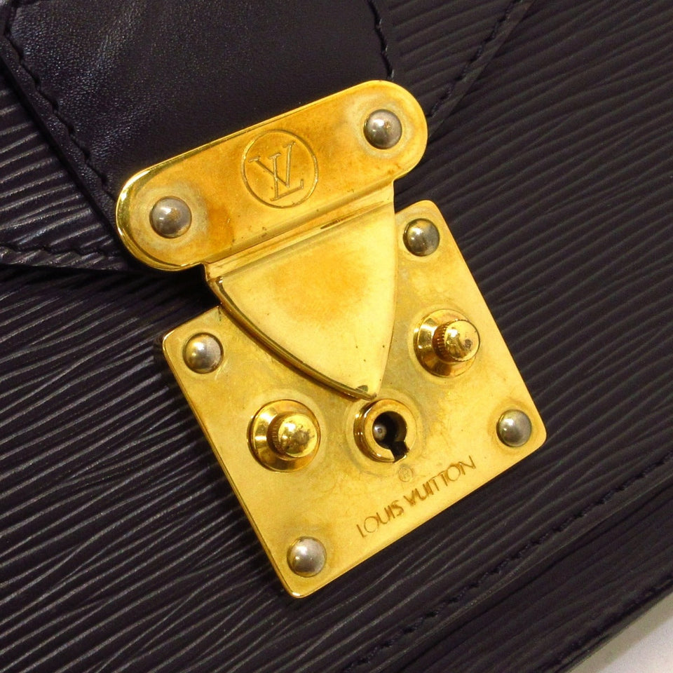 Louis Vuitton Monceau Epi Leather Handbag Black
