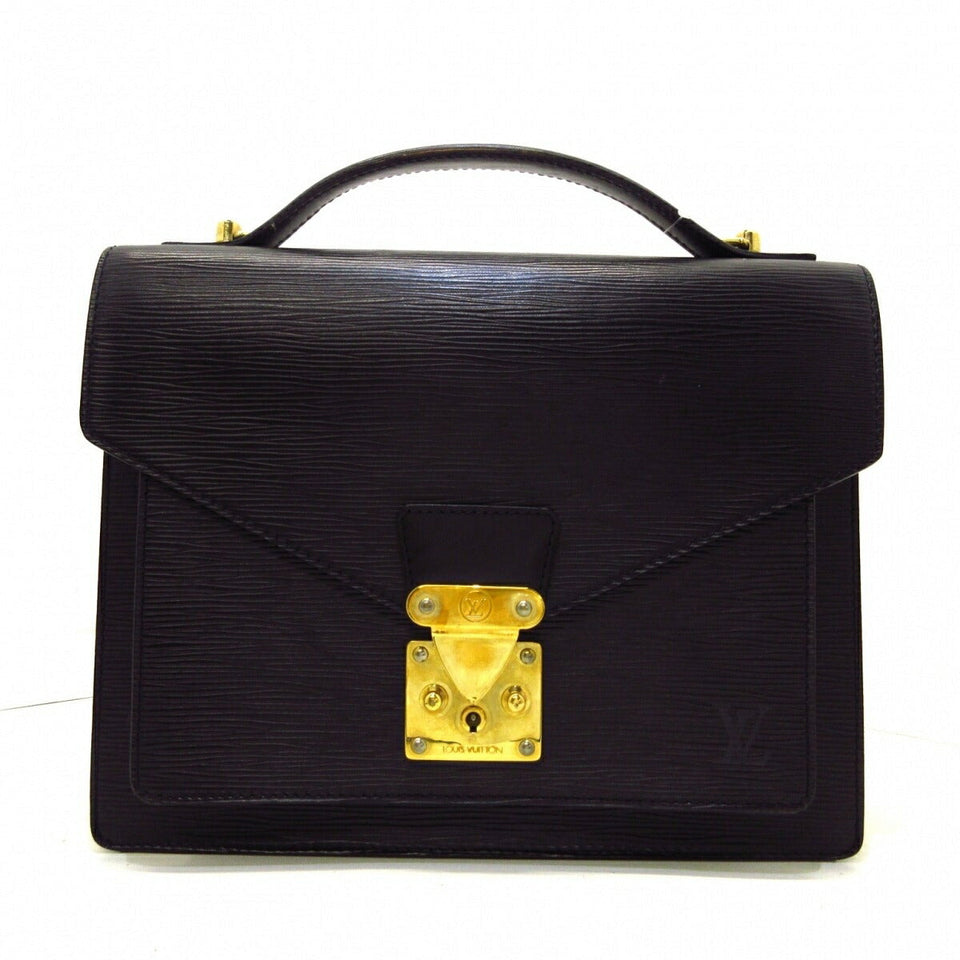 Louis Vuitton Monceau Epi Leather Handbag Black