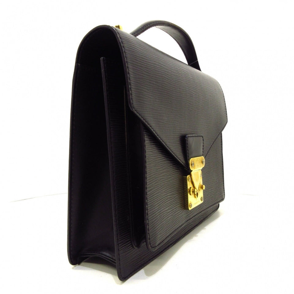 Louis Vuitton Monceau Epi Leather Handbag Black