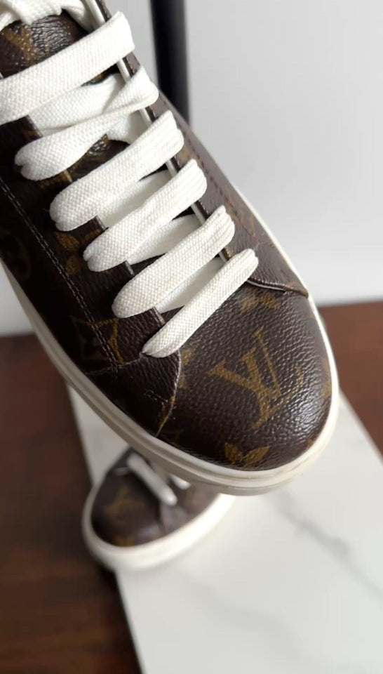 Louis Vuitton Time Out Monogram Canvas Low Top Sneakers - 38