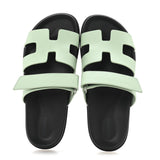 Hermes Epsom Womens Chypre Sandals 40 Vert Jade