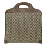 Gucci GG Canvas Web Sherry Line Hand Bag PVC Leather Beige Red Green 37344