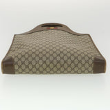 Gucci GG Canvas Web Sherry Line Hand Bag PVC Leather Beige Red Green 37344