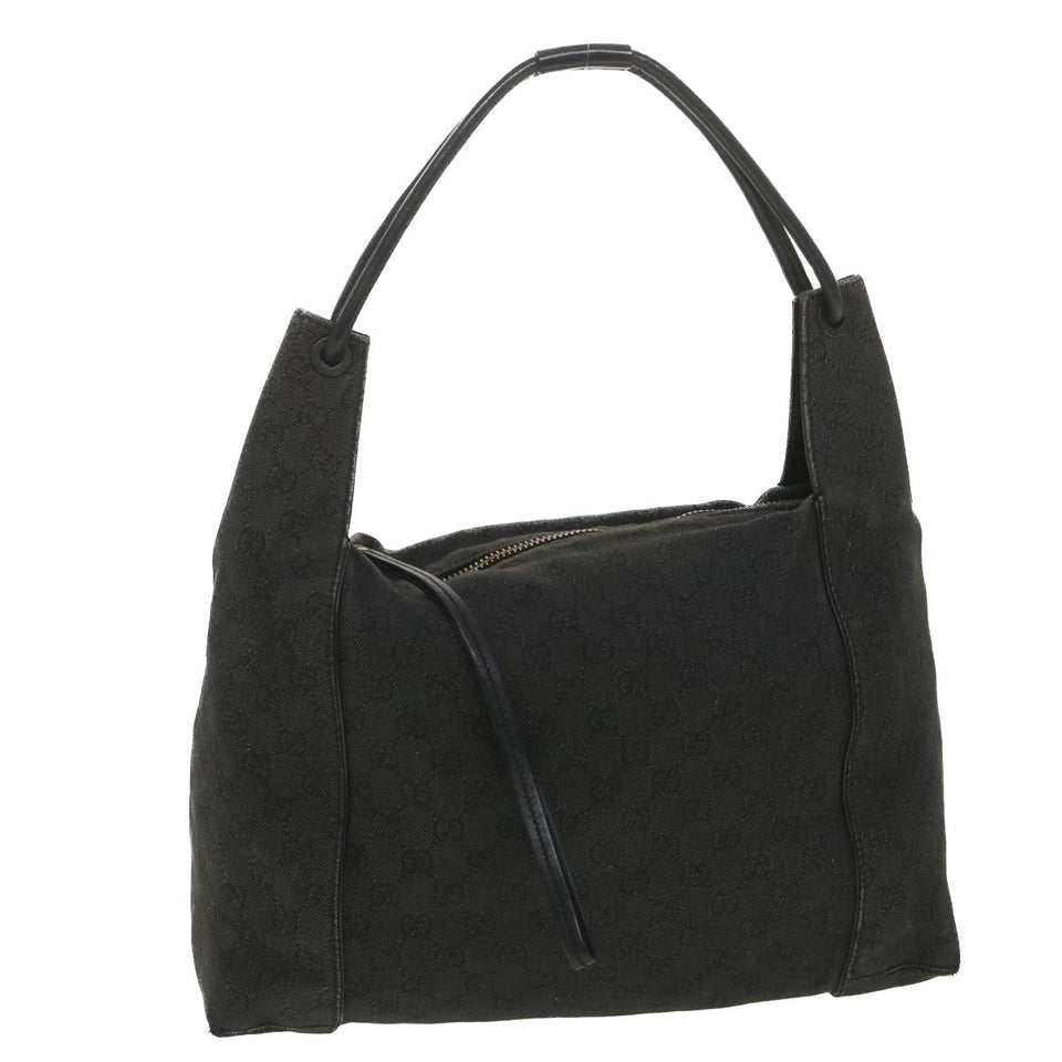 Gucci GG Canvas Shoulder Bag Gray 101292 37374