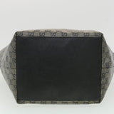 Gucci GG Canvas Hand Bag Coated Canvas Black Silver 131230 37397
