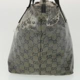 Gucci GG Canvas Hand Bag Coated Canvas Black Silver 131230 37397