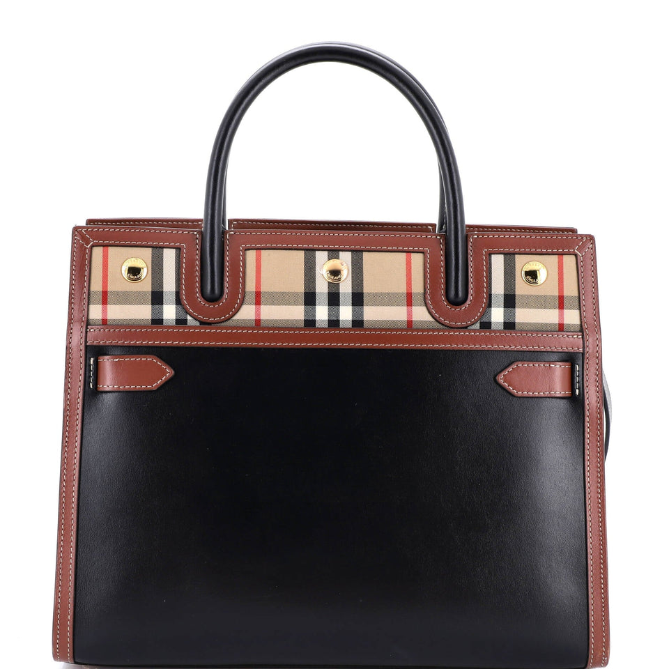 Burberry Title Tote Small – Vintage Check | Bags Junction