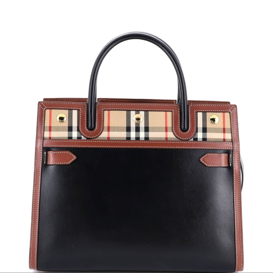 Burberry Title Tote Small – Vintage Check | Bags Junction