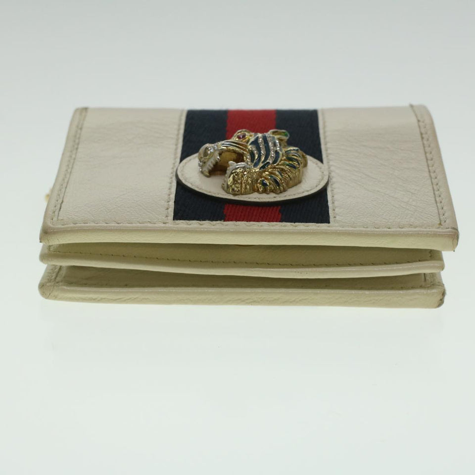 Gucci Sherry Line Chain wallet Bifold Wallet Leather Red Navy 573790 37675