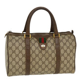 Gucci GG Canvas Web Sherry Line Boston Bag Beige Red Green 69.02.007 37707