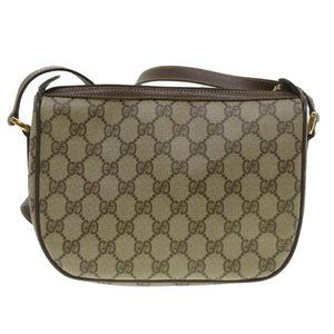 Gucci GG Canvas Web Sherry Line Shoulder Bag Beige Red 89.02.032 37708