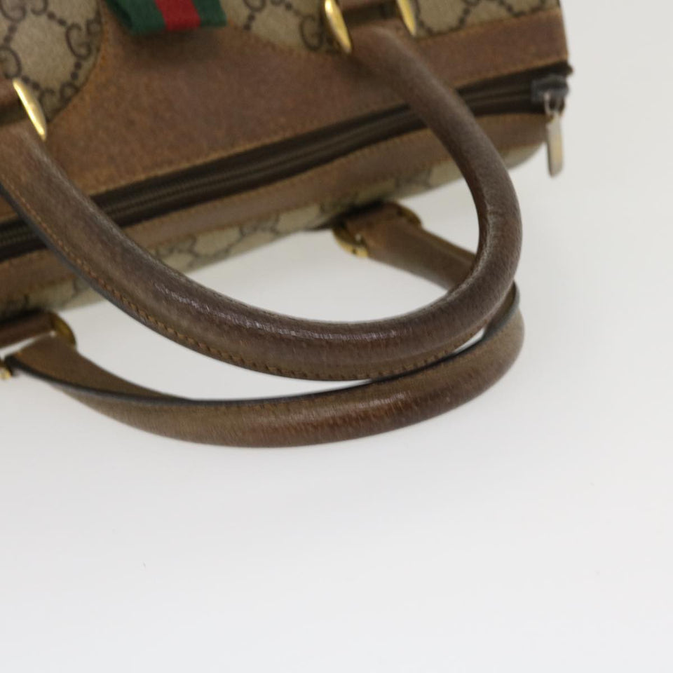 Gucci GG Canvas Web Sherry Line Boston Bag Beige Red Green 40.02.006 37712