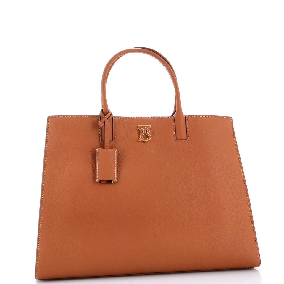 Burberry Frances Medium Leather Tote Bag in Brown – Bags Junction