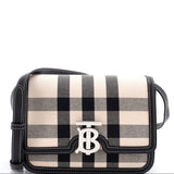 Burberry TB Flap Small Check Canvas Bag in Black – Bags Junction