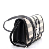 Burberry TB Flap Small Check Canvas Bag in Black – Bags Junction