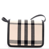 Burberry TB Flap Small Check Canvas Bag in Black – Bags Junction