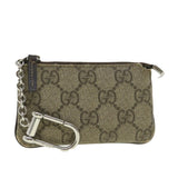 Gucci GG Canvas Coin Purse PVC Leather Beige 233183 37806