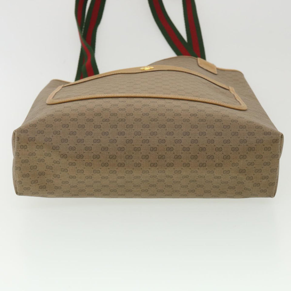 Gucci Micro GG Canvas Web Sherry Line Shoulder Bag Beige Red 40.02. 37808